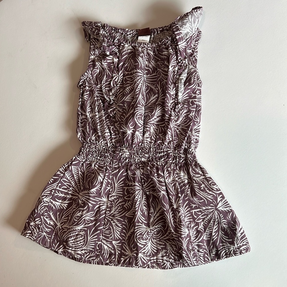 Tea - 6-12 month purple/white printed dress